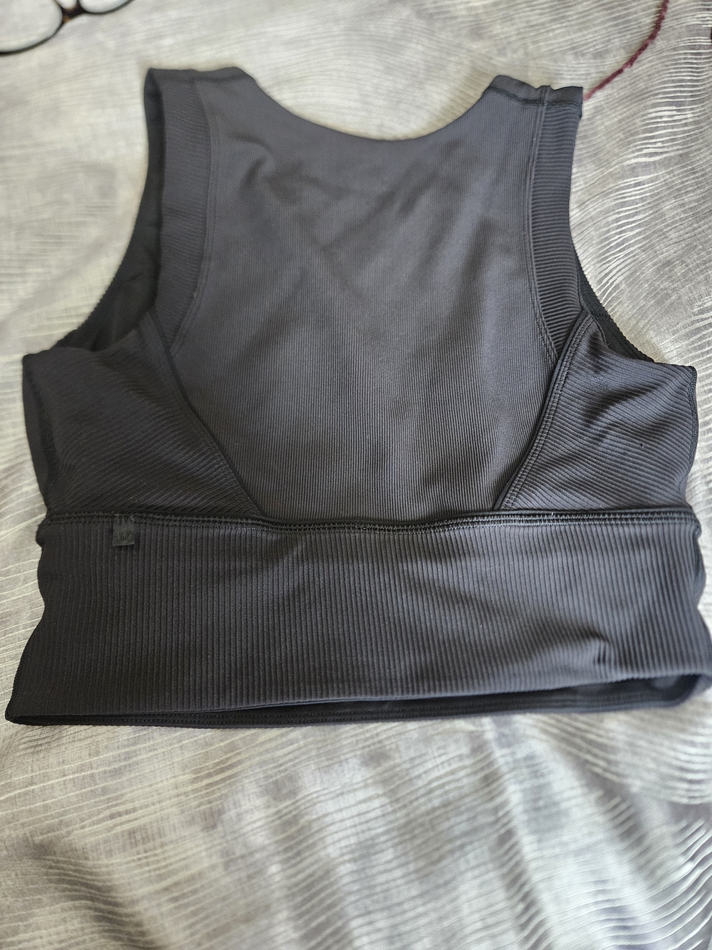 Lululemon Black Ribbed Tank Bra Comfortable Support